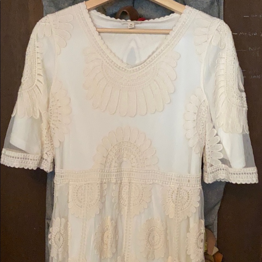 Cream Midi Length Dress (Bridal Shower)